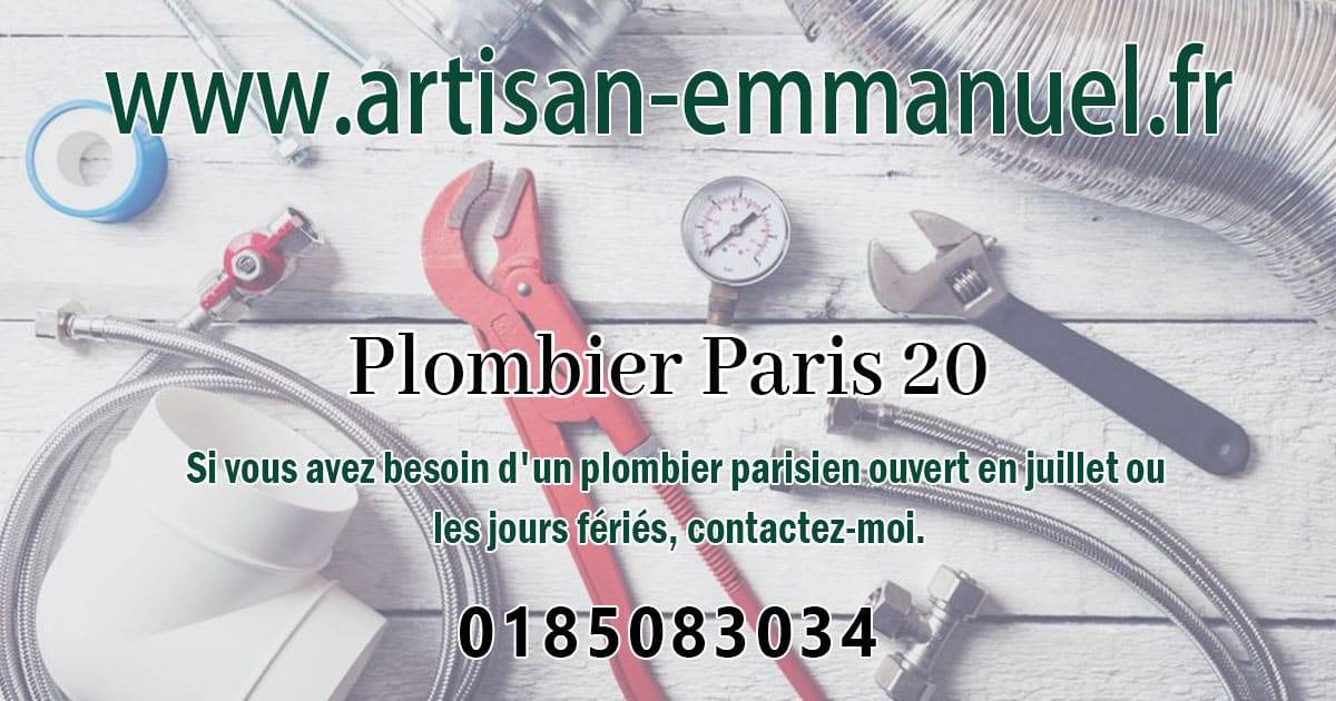 Plombier Paris 20 75020
