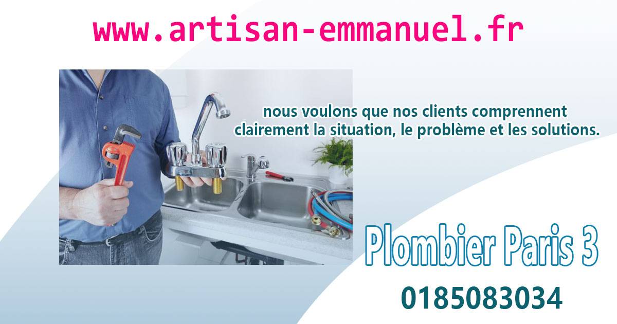 Plombier Paris 3 (75003) | bon plombier paris 3